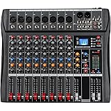Depusheng DA8 Professional Mixer Sound Board Console 8 Channel Desk System Interface Digital USB MP3 Input 48V Phantom Power 