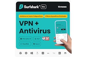 Surfshark One, VPN, Antivirus, 12 Meses, Código Digital