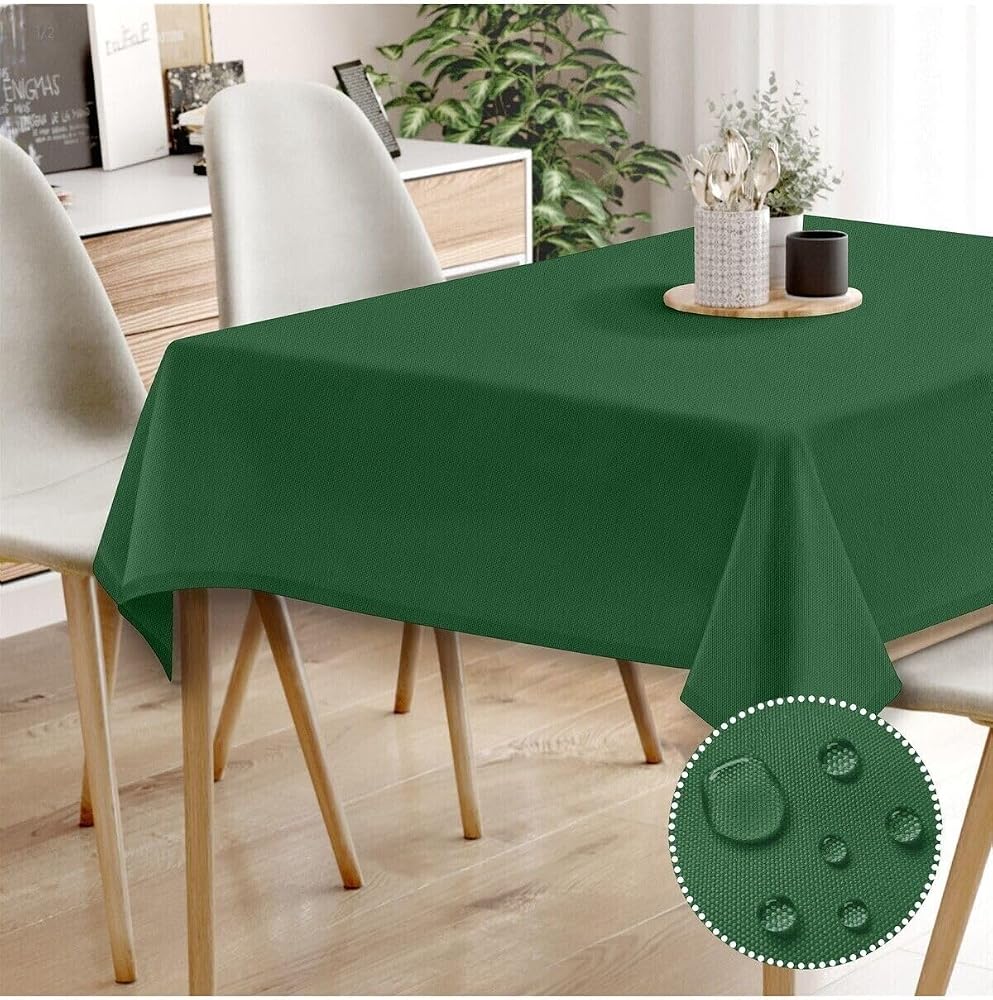 Evim Canvas Çimen Sıvı Geçirmez Leke Tutmaz Masa Örtüsü ÇİMEN 160 x 300