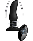 XR Brands - Model M - Glattes gebogener Anal Plug - Schwarz