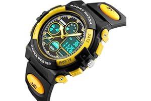 VenSten Kids Digital Watch for Boys - Girls Childrens Sports Electronic Waterproof Outdoor Watches with Stopwatch Alarm Timer LED Light Dual Time Zone