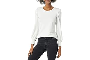 Amazon Essentials Camiseta de Manga Larga con Cuello Redondo y Puños Fruncidos Mujer
