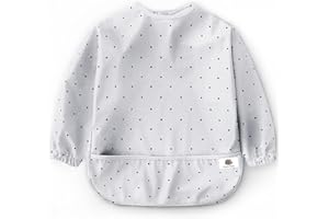 Bubba Bear ® Baby Weaning Bib with Sleeves | Long Sleeve Coverall Bibs Set | Toddler Led Feeding Sleeved Accessories for Babies from 6 Months Waterproof Apron Cape For Toddlers