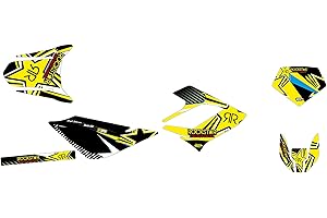 GRAPH COVER KIT DECO MOTOCROSS DERBI DRD 50 RACING STAR JAUNE 2004 à 2009