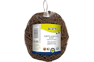 Tenax Tube Agricole Marron 500 g, Diamètre 3 mm, Reliure PVC pour Plantes, Légumes et Fleurs, Longueur 80 m