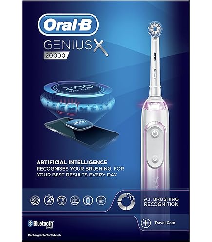 Oral-B Genius 10000N Adult Purple,White Genius 10000N, Battery