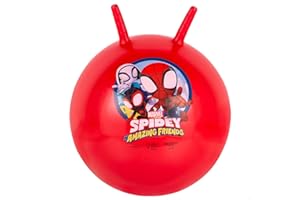 JOHN COLORBABY Marvel Spidey y su superequipo Pelota saltarina hinchable, Medidas Ø4550 cm, juguetes, regalos para niños y niñas, juegos de exterior, pelotas infantiles, juguetes para saltar (48413)
