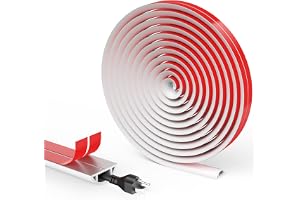 Flintronic Kabelskydd, 2 m PVC självhäftande kabelskydd, flexibelt trådskydd, kabelkanal för att dölja 1 tråd, 35 x 14 mm elektriska kablar sladdskydd för hus kontor vägg golv TV