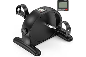 ‎RYGEO RYGEO Mini-Pedal-Trainer Fahrrad Tragbarer Pedal-Trainer Beine und Arme Fitness-Radfahren mit LCD-Display für Senioren-Reha, Unter-Schreibtisch-Fahrrad