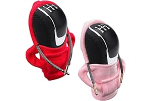 JIANYH 2 Pcs Gearstick Hoodie, Gear Stick Hoodie, Sweater Design Gear Stick Cover, Gear Knob Hoodie Hoodie Cover Car Interior, New Funny Gear Lever Hoodie for Car (Red and Pink)