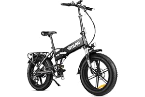 Zylvro Bici Elettrica Pieghevole Adulti - 48V 13Ah Batteria Rimovibile, 20"×4.0" Fat Tire 7 Velocità, Autonomia 40-110km per Pendolarismo & Mountain Bike