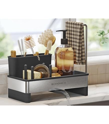dreamhouse Premium Splbecken Organizer fr Kche aus Bambus, hochwertig  und robust, Sple, Abwasch, Sink Kitchen Schwammhalter Lappenhalter  Splorganizer Splutensilien : Amazon.de: Kche, Haushalt & Wohnen