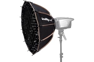 SMALLRIG Parabolic Softbox (LA-D65), Boîte Souple à Dégagement Rapide de 65 cm pour Lampes COB à Monture Bowens - 4157
