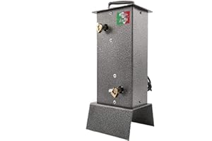 GIEMME Girarrosto da Camino o Barbecue, 10 W, Portata max 6 + 6 kg, 2 Spiedi, 4 fermacarne inox