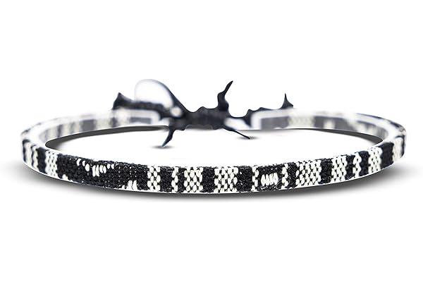 Made by Nami Tobillera Surferas Mujer y Hombre - Tobillera Fina Estilo Boho Hippie - Accesorios Festivales y Playa - Hechos a Mano - Resistente al Agua y Ajustable (Negro)