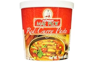 GEMERIC Mae Ploy - Pasta al Curry Rosso - per Ricette Tailandesi - Pasta pronta all'uso - Curry Rosso 400g
