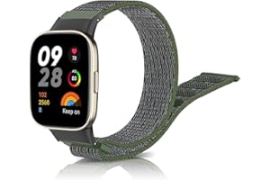 ZoRoll Kompatybilny z Xiaomi Redmi Watch 3, Nylonowa bransoletka z rzepem Kompatybilny z Xiaomi Redmi Watch 3 - Zielony, Xiaomi Redmi Watch 3