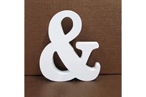 Gspirit Decorativo De Madera Letras, Pared Letras 26 Letras Madera Alfabeto para Niños Bebé Nombre Cumpleaños Fiesta Boda Casa Decoración (&)