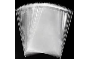 Cellophane Bags, Cydaluya A4 Clear Cellophane Bags,3 Mils Thickness 100pcs Clear Self-adhesive Bags for Sweets,Fruit,Cookies.(22 * 32.5cm)
