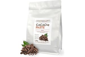 CACAO VENEZUELA DELTA Cacao V Delta Pasta De Cacao Pura Ceremonial 1.5 Kg de Origen Ghana - Chocolate Negro 100% Puro sin Azúcar para Fundir y Reposteria - Sin Gluten, Antioxidante, Vegano