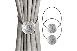 ‎INHDBOX INHDBOX Magnetische Vorhang Raffhalter, Europäer Retro Vorhang Clips Seil Rückwärtige Vorhang Halter Schnallen Vorhang Binder Gardinenhalter 2 Stück für Haus Büro Dekoration