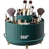 INKULTURE 360° Rotating Makeup Brush Holder Organizer | Organizers Countertop Organization Skincare Storage For Vanity, Deskt