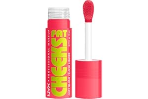 NYX Professional Makeup Fat Cheeks Juicy Blush, Blush Liquido Idratante, Colore Modulabile, Formula Vegana infusa con Peptidi, Olio di Lampone e Kiwi, Shade 06 Bouncin Berry, 8 ml