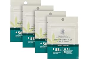 ‎GRANNY'S WORLD Trumidity® Feuchtigkeitsregler Set 58% | 2-Wege Luftbefeuchter für Kräuter | 4 x 4g Packs | Reguliert 3-4 Monate | Entwickelt in Germany