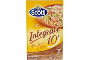 Riso Scotti - Riso Integrale 10' - Riso per Risotti , Insalate e Contorni - 1 kg