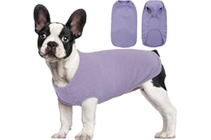 Hjumarayan Hundepullover Mittelgroße Hunde - Hundeshirt Dünn Hunde Pullover Sonnenschutz Tshirt Elastisch Hundepulli Gestreifte Shirt Pullis für Dackel Französische Bulldogge (Lila M)