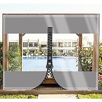 Telone PVC Occhiellato Impermeabile Telone Trasparente Con Occhielli - 4x6m, PVC Impermeabile Per Esterni Telo Protezione Solare Giardino - Foto 3