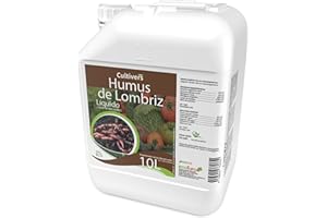 CULTIVERS Humus Liquido Biologico per lombrichi 10 L Materia Organica Ricca di microrganismi. Rigeneratore Soil Life