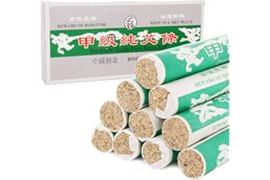 Moxa Rollen - PowerKing 10 Rollen rauchfrei reine Moxa Sticks für milde Moxibustion Gesundheitspflege entlasten Körper Schmerz Massage