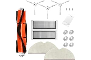 APZOVO Akcesoria do robota odkurzającego Roborock, części zamienne kompatybilne z Roborock S50, S51, S55, S5, max S6, S60, S65, filtr HEPA, szczotka główna, ściereczki do wycierania, szczotka boczna -