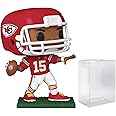 POP Football: Chiefs - Patrick Mahomes II (Home Uniform with Helmet) Funko Vinyl Figure (Bundled with Compatible Box Protector Case), Multicolor, 3.75 inches
