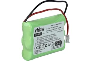 vhbw Batteri för kompatibel med olika enheter (700 mAh, 3,6 V, NiMH) 3 x celler typ AAA, micro, HR03