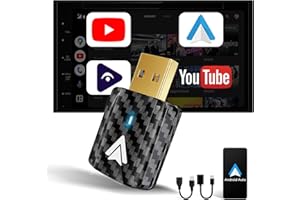Adaptador Inalámbrico MSXTTLY Android Auto U2AC-L9 2025, Mini Dongle para AndroidAuto con Cable & Android 11.0 +,Compatible con AAAD Youtube y Apps de Video, Plug & Play USB A/C Estable y Rápida