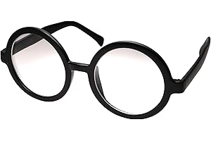 grinderPUNCH Erwachsene Vintage-inspirierte große runde Kreis-Klarglas-Brille ohne Sehstärke