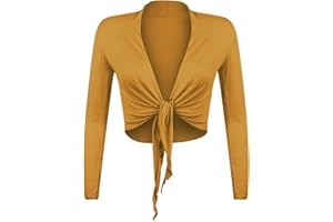 Gloop Bolero, belle, élégante veste pour femme, manche longue, noeud Bolero