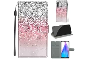 SIENIANLINE Funda para Xiaomi Redmi Note 8T, Carcasa Libro con Tapa de Cuero Piel Billetera Case Flip Cover con Kickstand, Hebilla Magnetica, Ranuras para Tarjetas Carcasa para Xiaomi Redmi Note 8T
