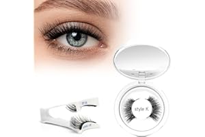 Higu clace Pestañas magnéticas, Pestañas magnéticas sin delineador de ojos, Aspecto natural, Pestañas magnéticas con aplicador, No necesita pegamento, Pestañas magnéticas (Kit-K)
