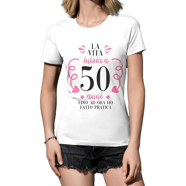 Cityone T-Shirt Donna 'Fabulous Since 1972' - 100% Cotone - Regalo 50° Compleanno - Taglie XS-XL