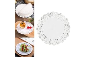 CC wonderland zone 4.5 Pouces(11.5CM) Napperon Papier Rond,100 Pièces Dentelle Papier Pad pour Fête…