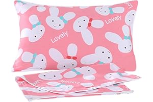 HAMKU 2 Piezas almohada niño Pillowcase,almohada 40x60 CM,Funda de almohada infantil de algodón Toddler Pillowcase fundas de almohada