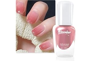 Aieenjor Smalto Unghie Pink Nude A Base d'Acqua Pelabile Non Tossico Per Matrimoni Feste di Compleanno Ecc Smalto per Unghie Jelly Nude Pink 8ml
