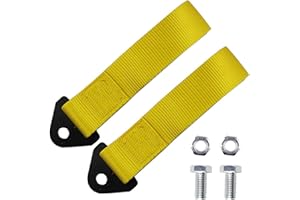 AUTUUCKEE 2 pz durevole ad alta resistenza Refit auto da corsa Heavy Duty cinghia di traino universale Fit (oro)