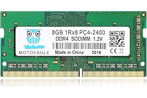 MOTOEAGLE 8GB DDR4 2400MHz SODIMM 1RX8 PC4-19200 (PC4-2400T) CL17 Non-ECC Laptop RAM Memory Module