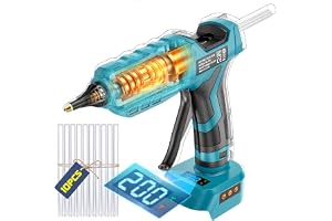 Ecarke Trådlös limpistol för Makita, 18 V, litiumbatteri, sladdlös het sol-limpistol, perfekt för reparation, hantverk & gör