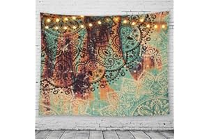 GeeRic Wandteppich Mandala wandtuch Wandbehang Indien Bohemian Picknick Tagesdecke Sandtuch Tapisserie Yoga psychedelisch Deko Tuch Tapestry groß Tischdecke 150 x 230cm