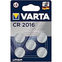 VARTA Batterien Electronics CR2016 Lithium Knopfzelle 3V Batterie 5er Pack Knopfzellen in Original 5er Blisterverpackung